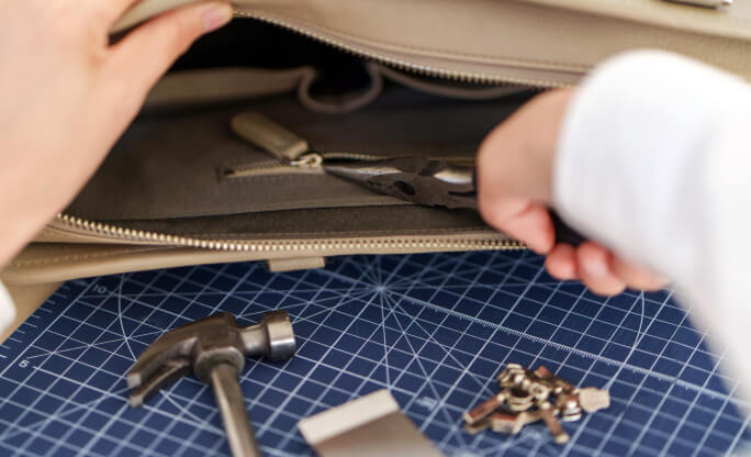 リペアブルファスナー交換