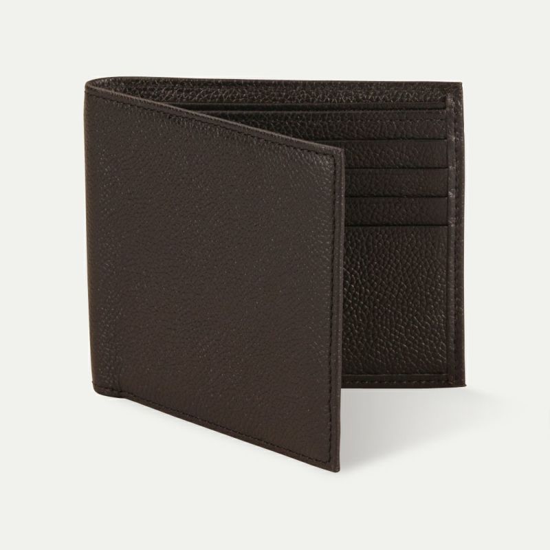 二つ折り財布(小銭入れなし）_ホールブラック