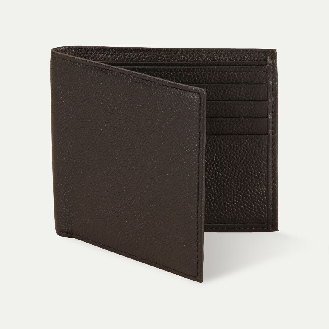 二つ折り財布(小銭入れなし）_ホールブラック