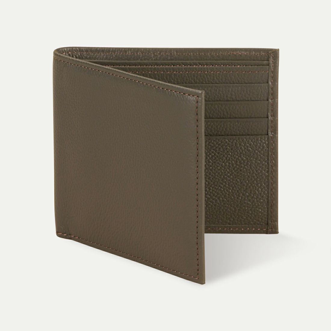 二つ折り財布(小銭入れなし）_ブラックオリーブ