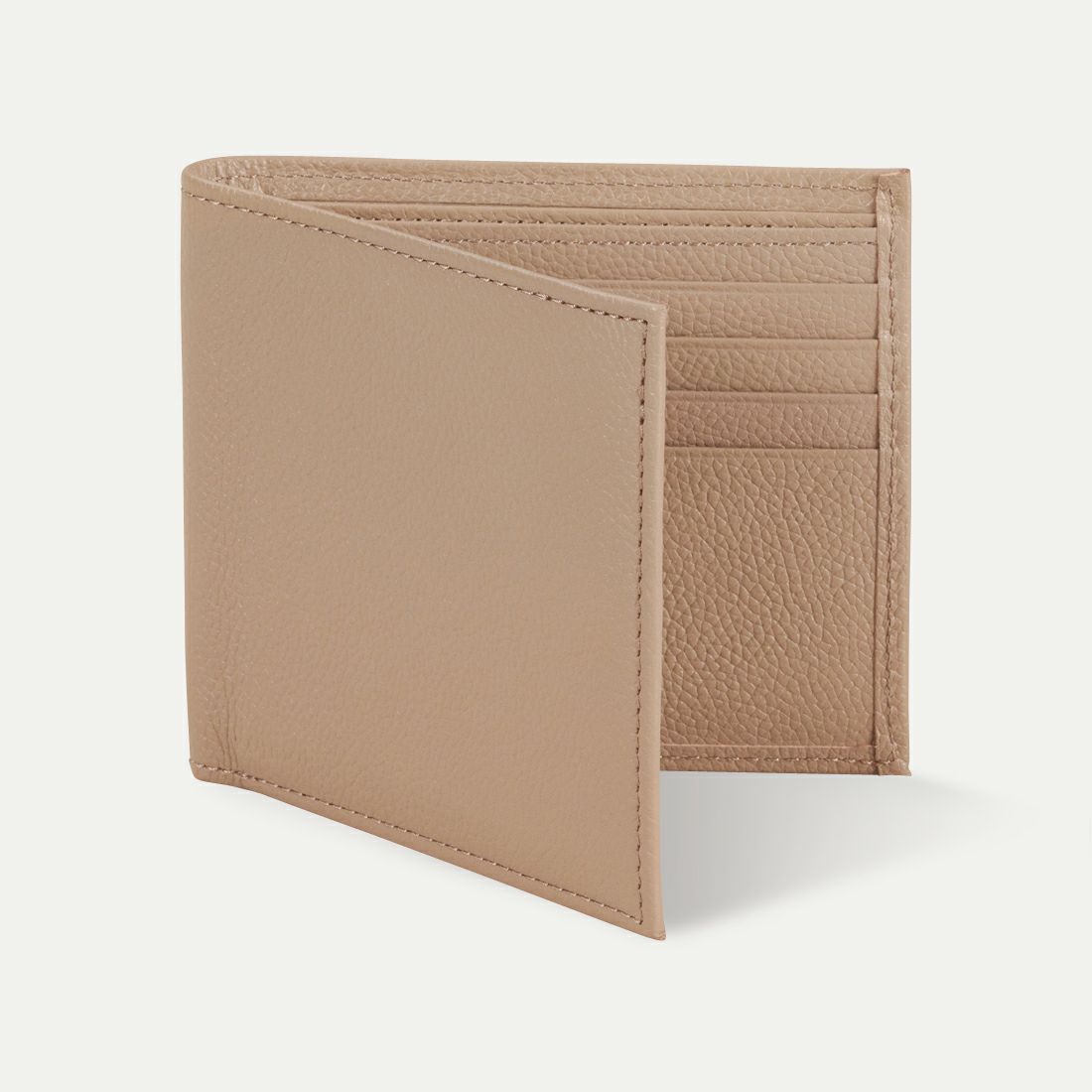 二つ折り財布(小銭入れなし）_サンドベージュ