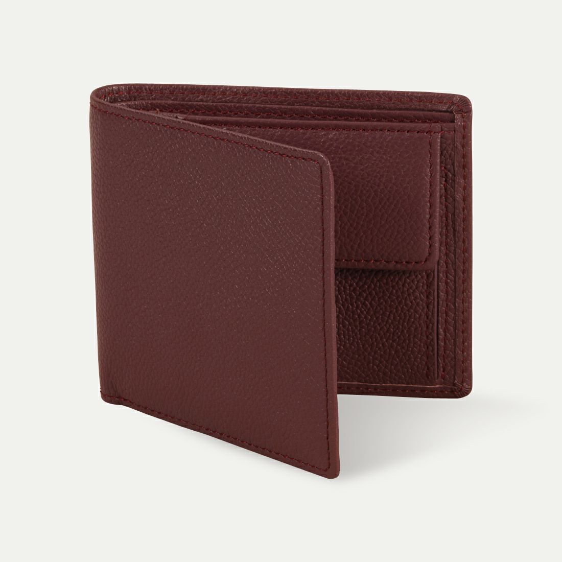 二つ折り財布(小銭入れなし）_バーガンディー