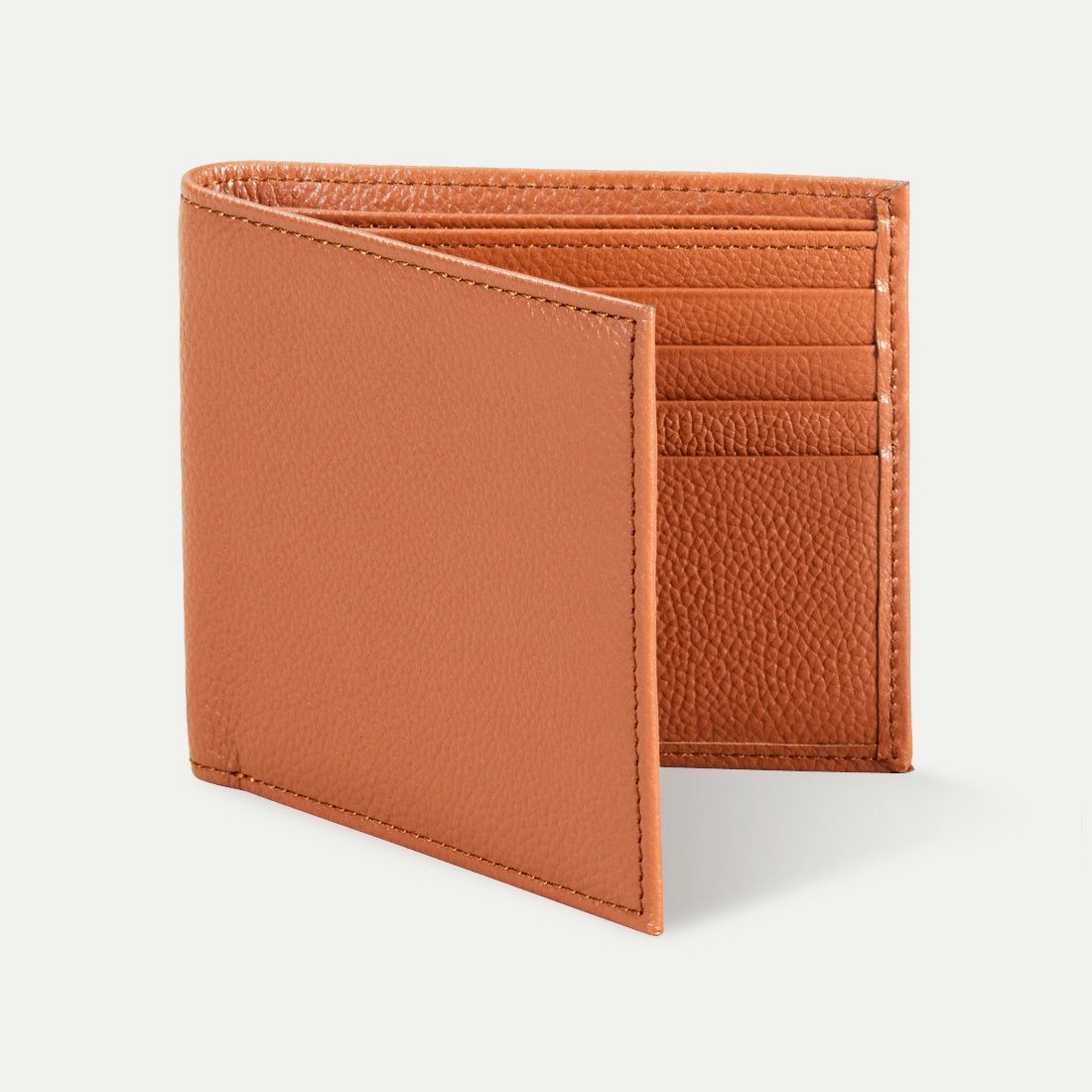 二つ折り財布(小銭入れなし）_シエナキャメル