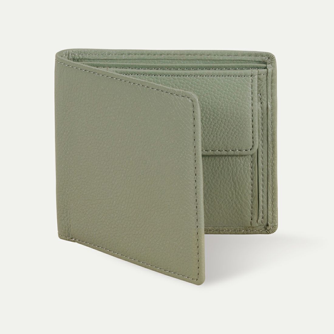二つ折り財布(小銭入れなし）_ミントグレー