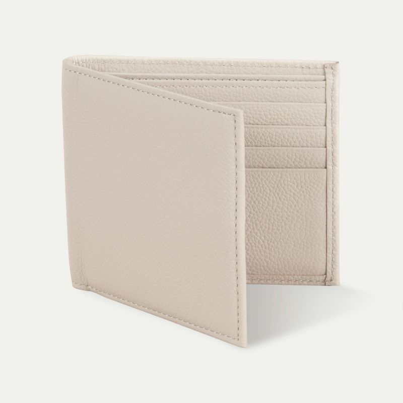 二つ折り財布(小銭入れなし）_カララホワイト