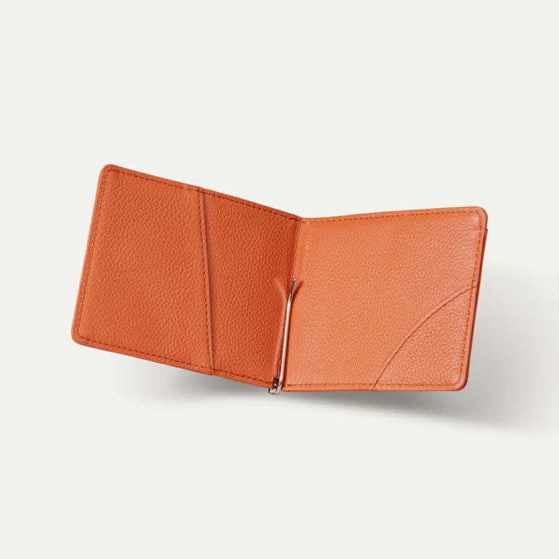 マネークリップ_シエナキャメル