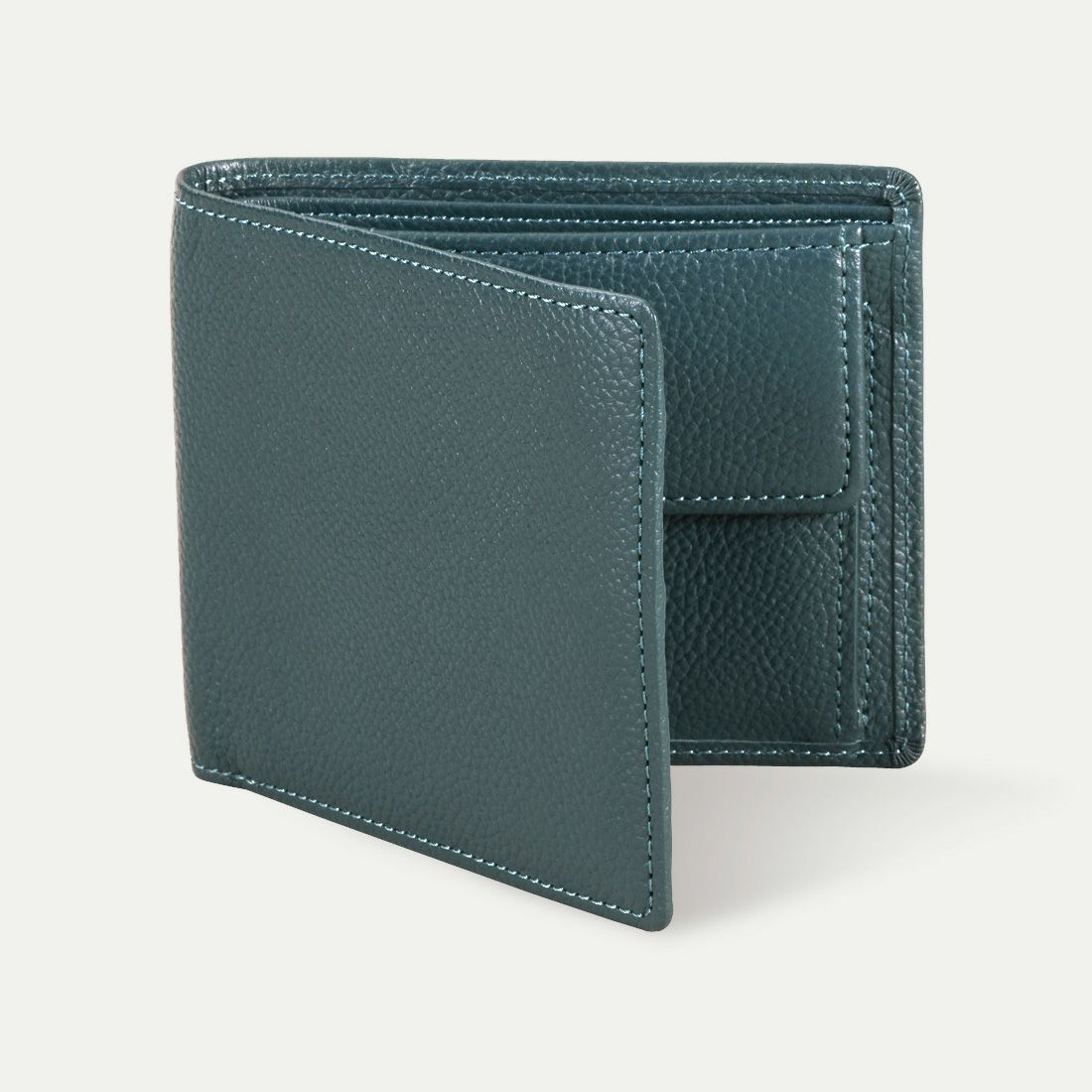 二つ折り財布(小銭入れあり)_ティールブルー