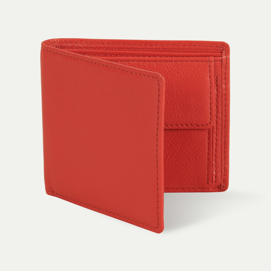 二つ折り財布(小銭入れあり)_アンバーレッド