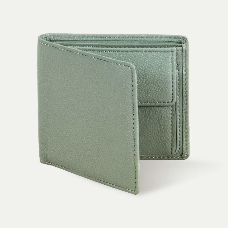 二つ折り財布(小銭入れあり)_ミントグレー