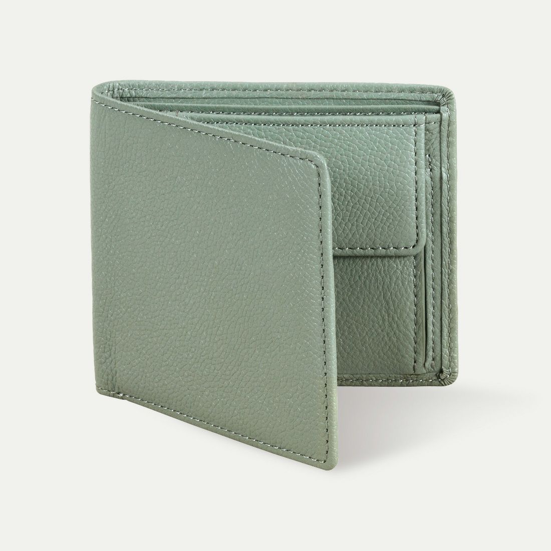 二つ折り財布(小銭入れあり)_ミントグレー
