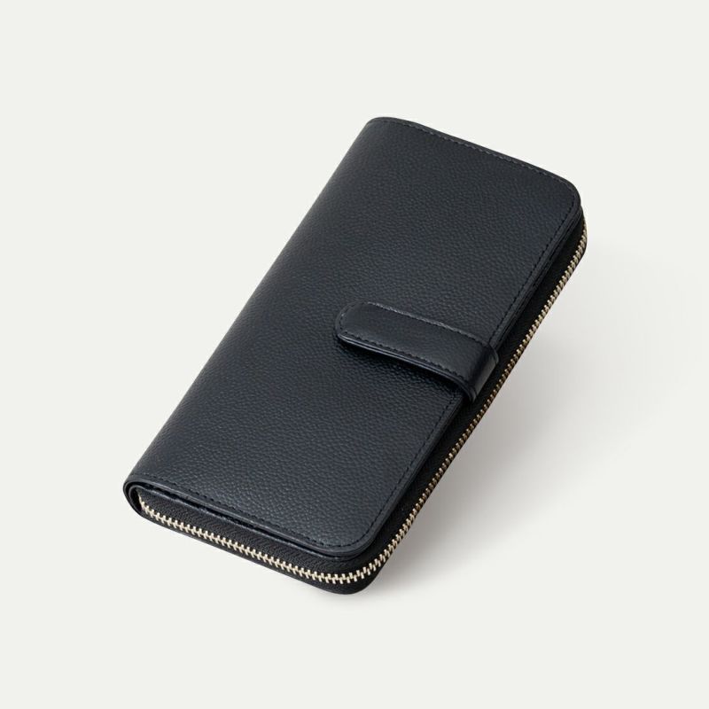 ダブル長財布_ホールブラック