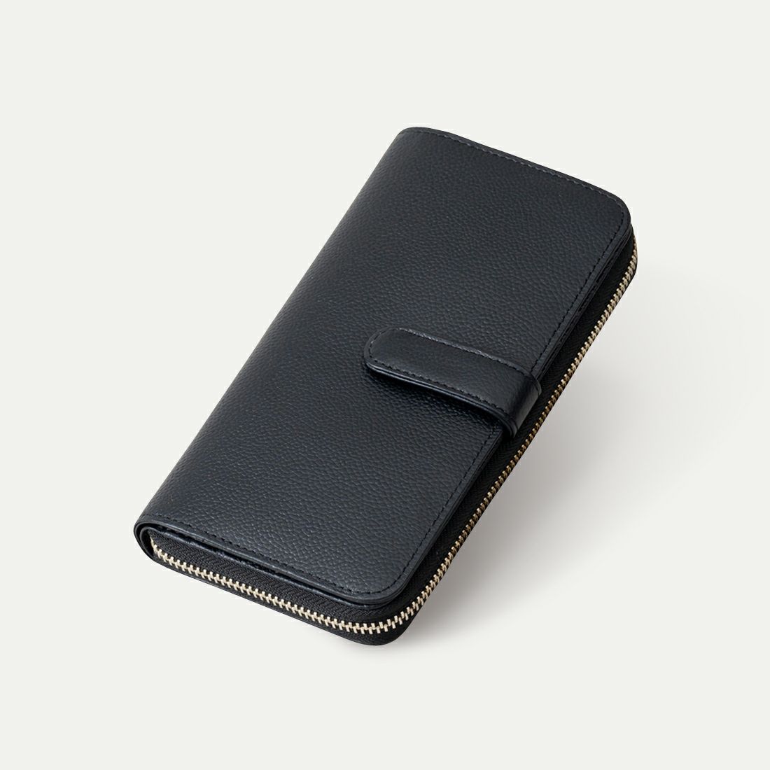 ダブル長財布_ホールブラック