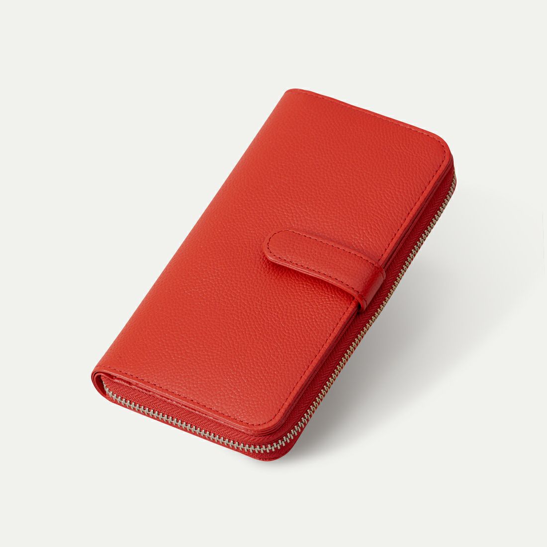 ダブル長財布_アンバーレッド