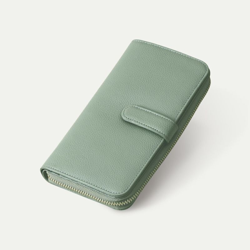 ダブル長財布_ミントグレー