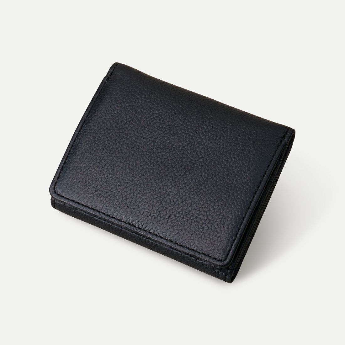 三つ折り財布_ホールブラック