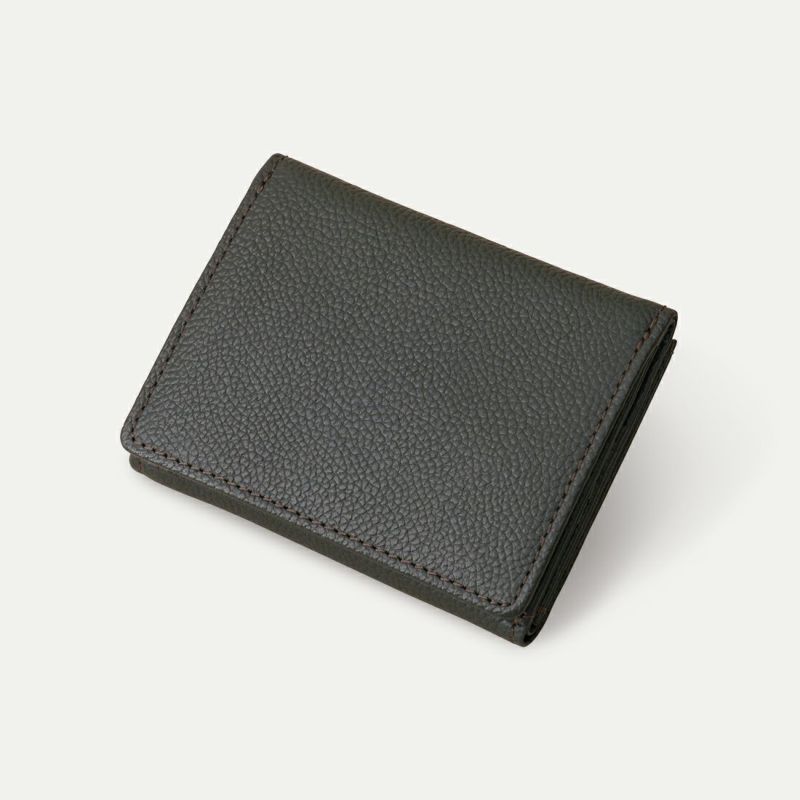 三つ折り財布_ブラックオリーブ