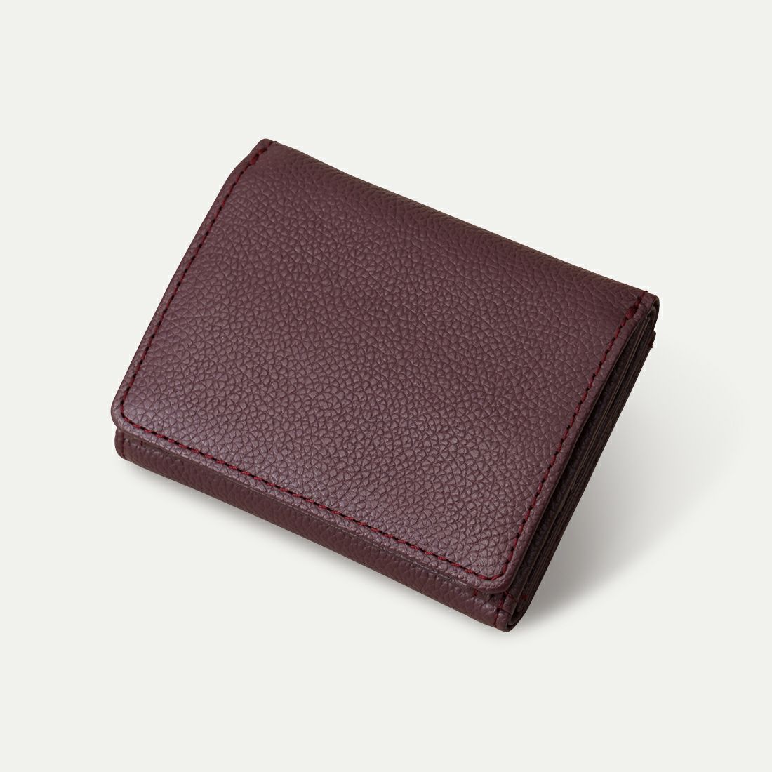 三つ折り財布_バーガンディー
