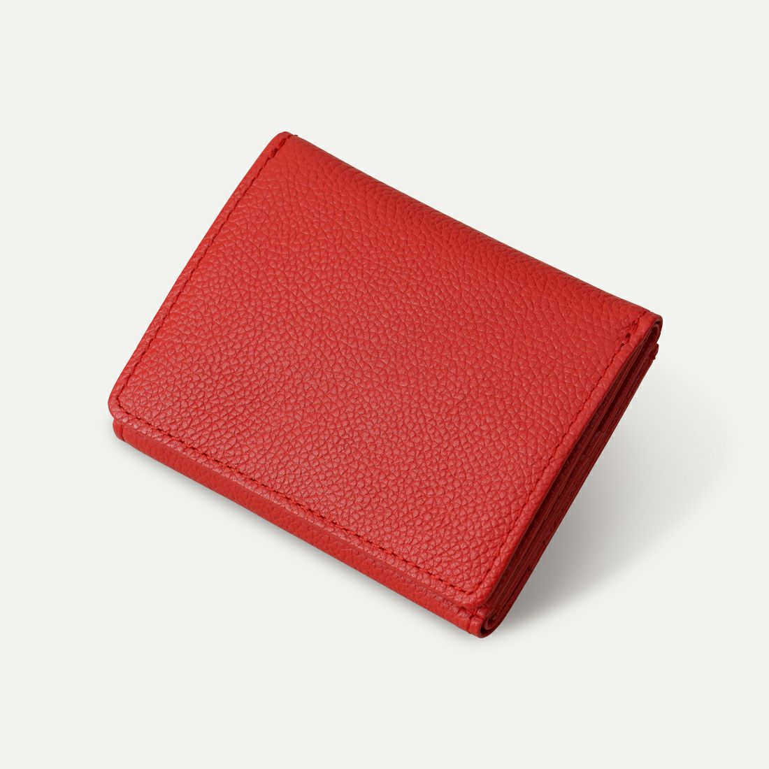 三つ折り財布_アンバーレッド