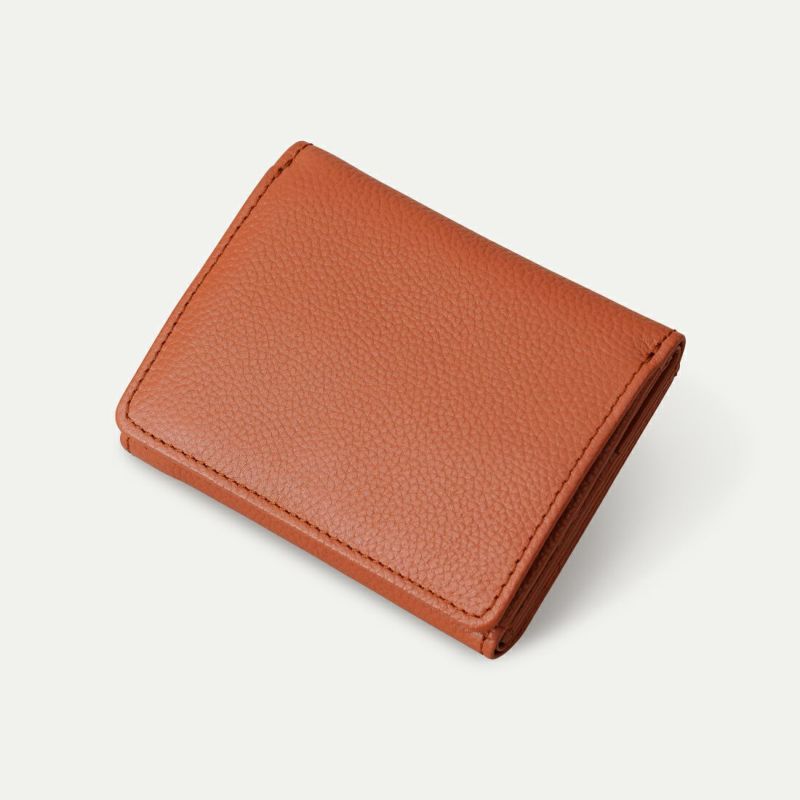 三つ折り財布_シエナキャメル