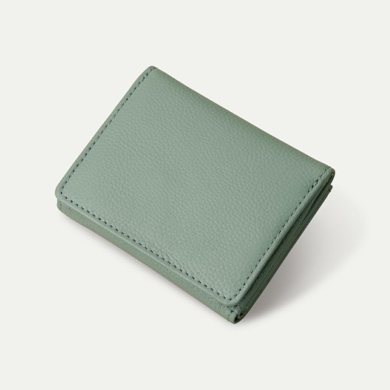 三つ折り財布_ミントグレー
