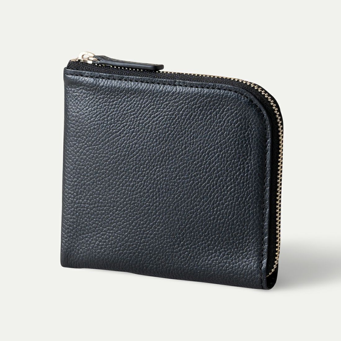 Ｌ字ファスナー財布_ホールブラック
