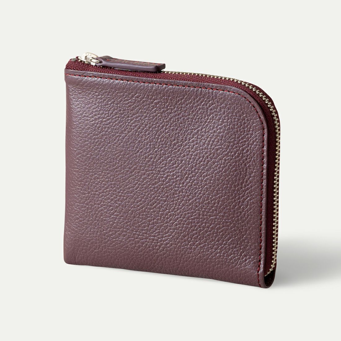 Ｌ字ファスナー財布_バーガンディー