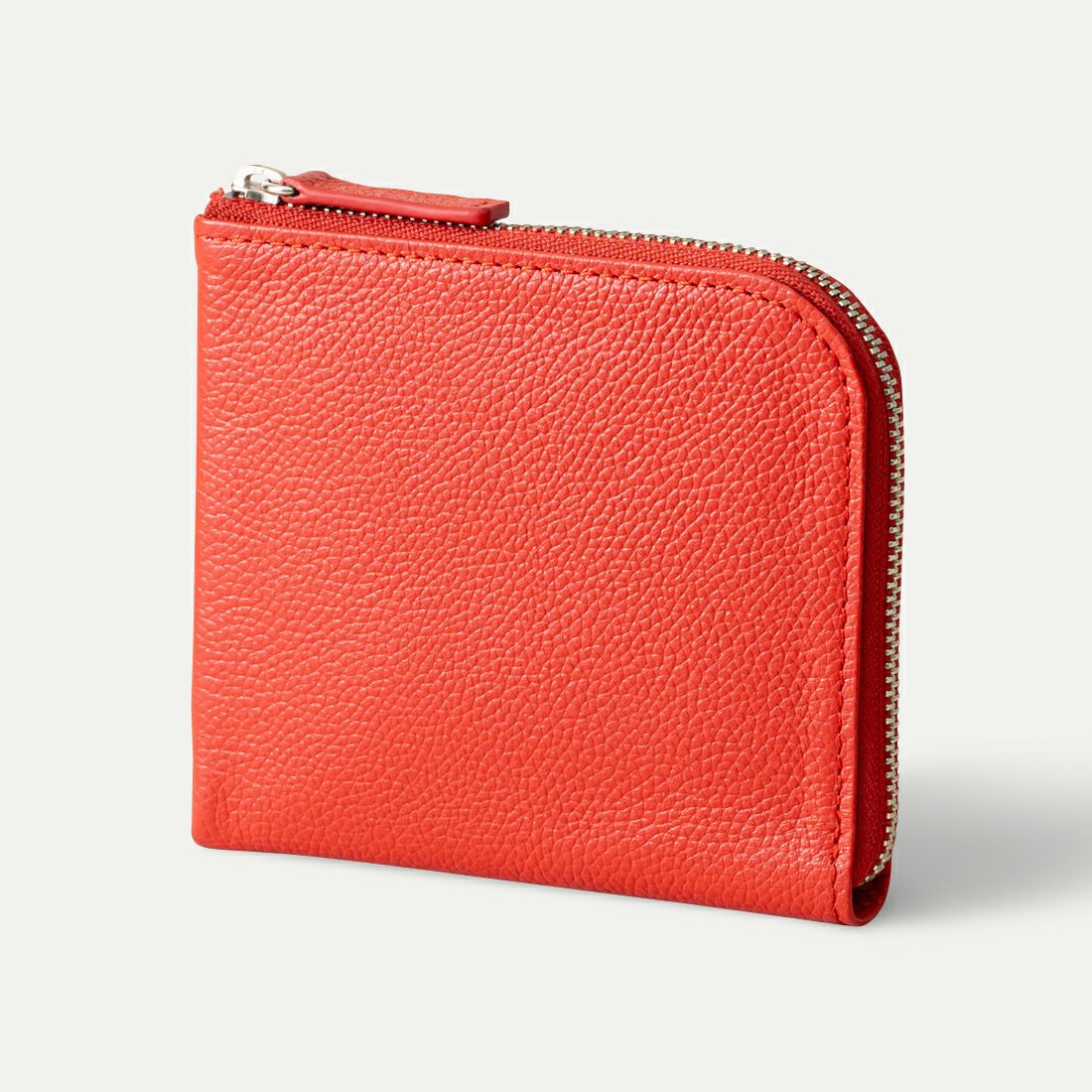 Ｌ字ファスナー財布_アンバーレッド