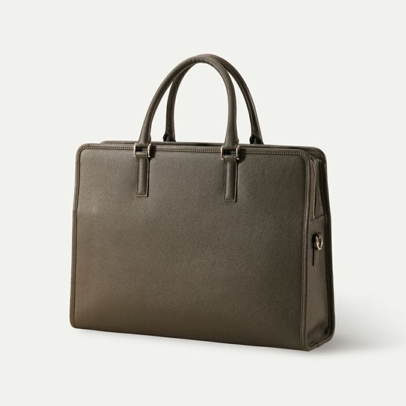 本革ビジネスバッグ(スタンダード)_ブラックオリーブ