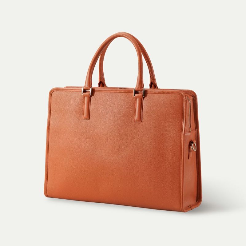 本革ビジネスバッグ(スタンダード)_シエナキャメル