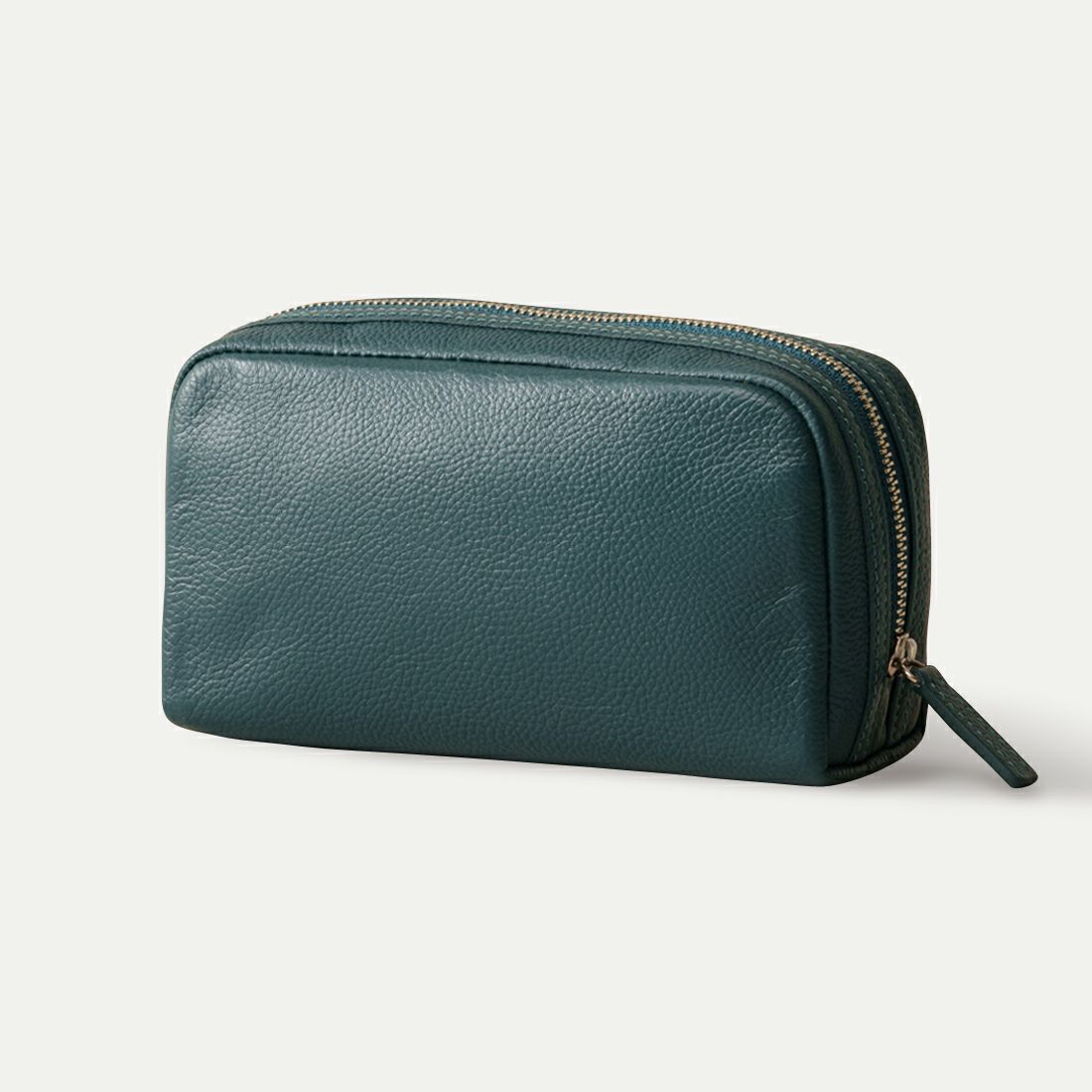 ボックスポーチ_ティールブルー