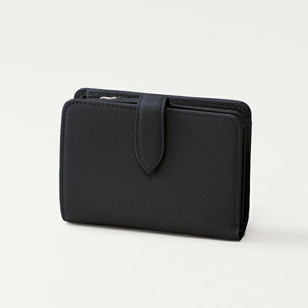 ミディアム二つ折り財布_ホールブラック