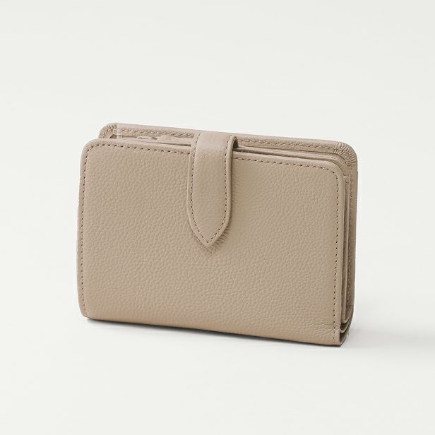 ミディアム二つ折り財布_サンドベージュ