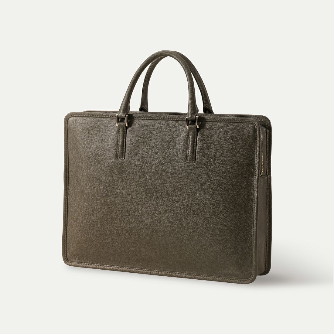 スリムビジネスバッグ(スクエア)_ブラックオリーブ