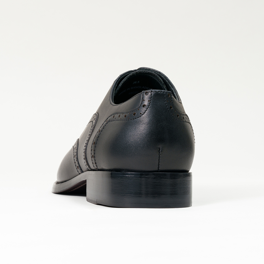 ビジネスシューズ(ウィングチップ・内羽根式・レザーソール)：ダークオーク