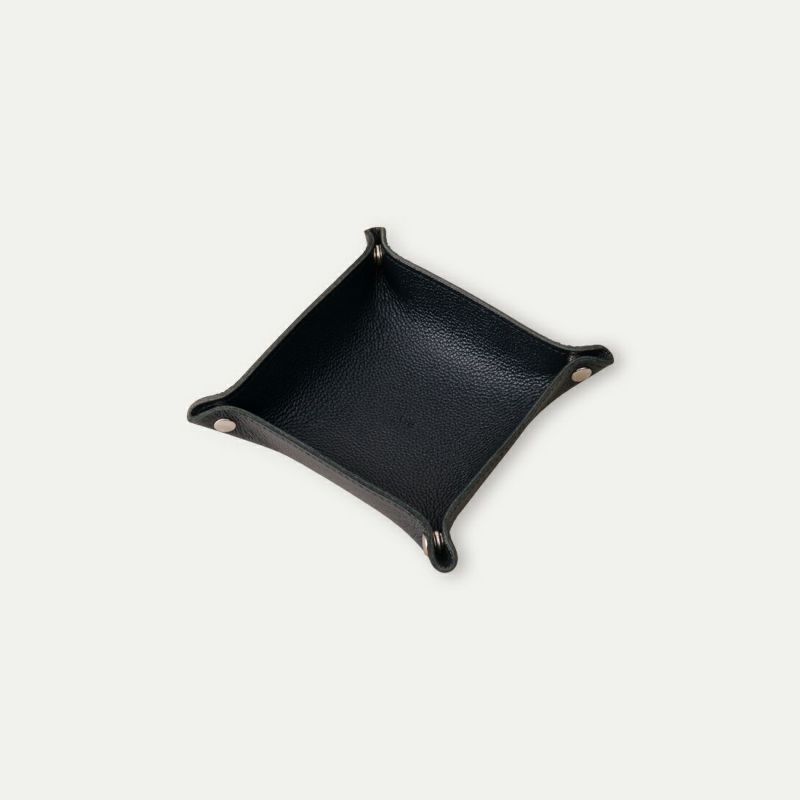 レザートレーS_ホールブラック