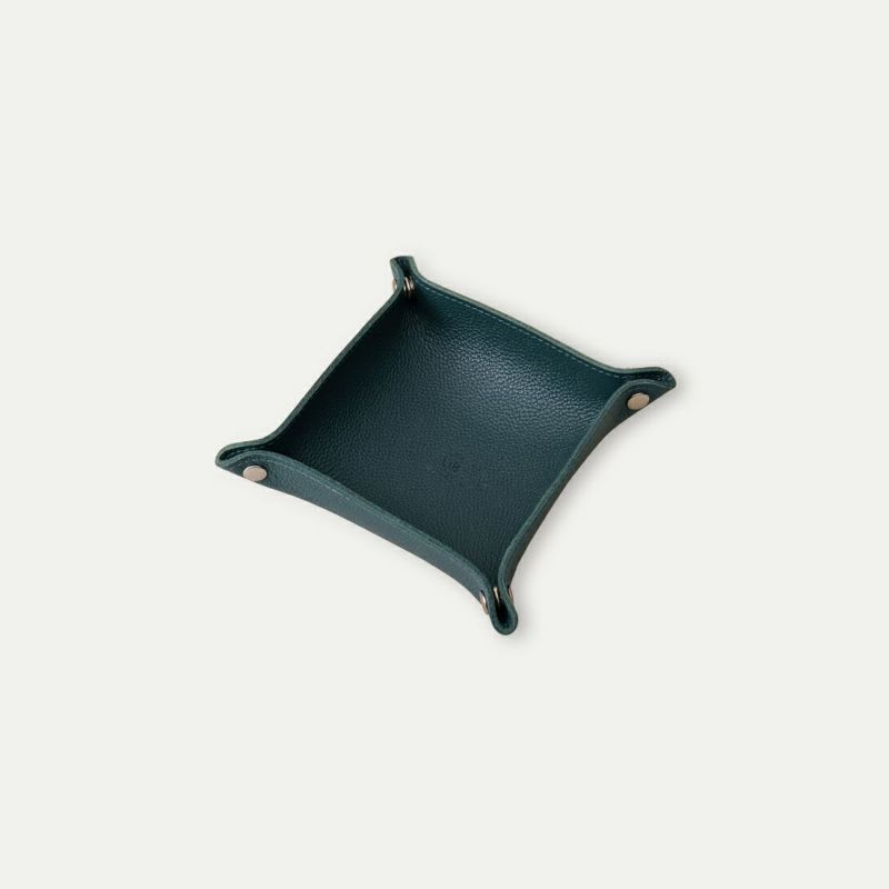 レザートレーS_ティールブルー