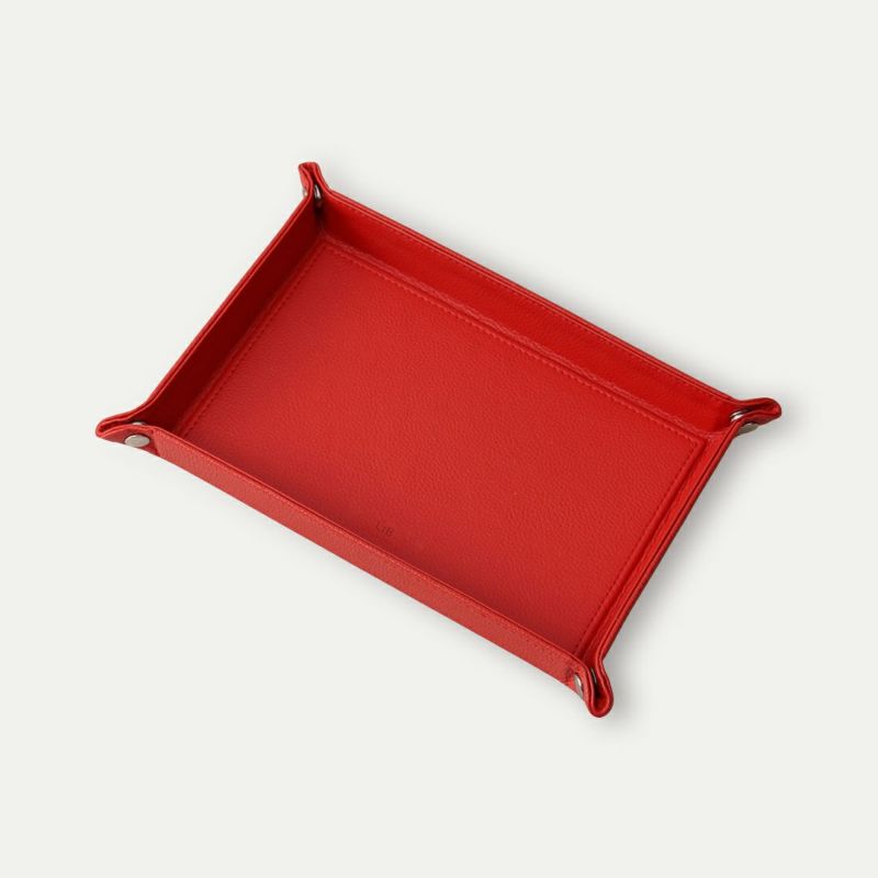 レザートレーM_アンバーレッド