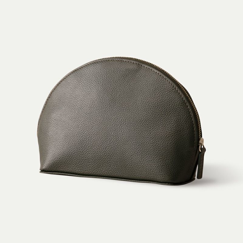 シェルポーチ_ブラックオリーブ