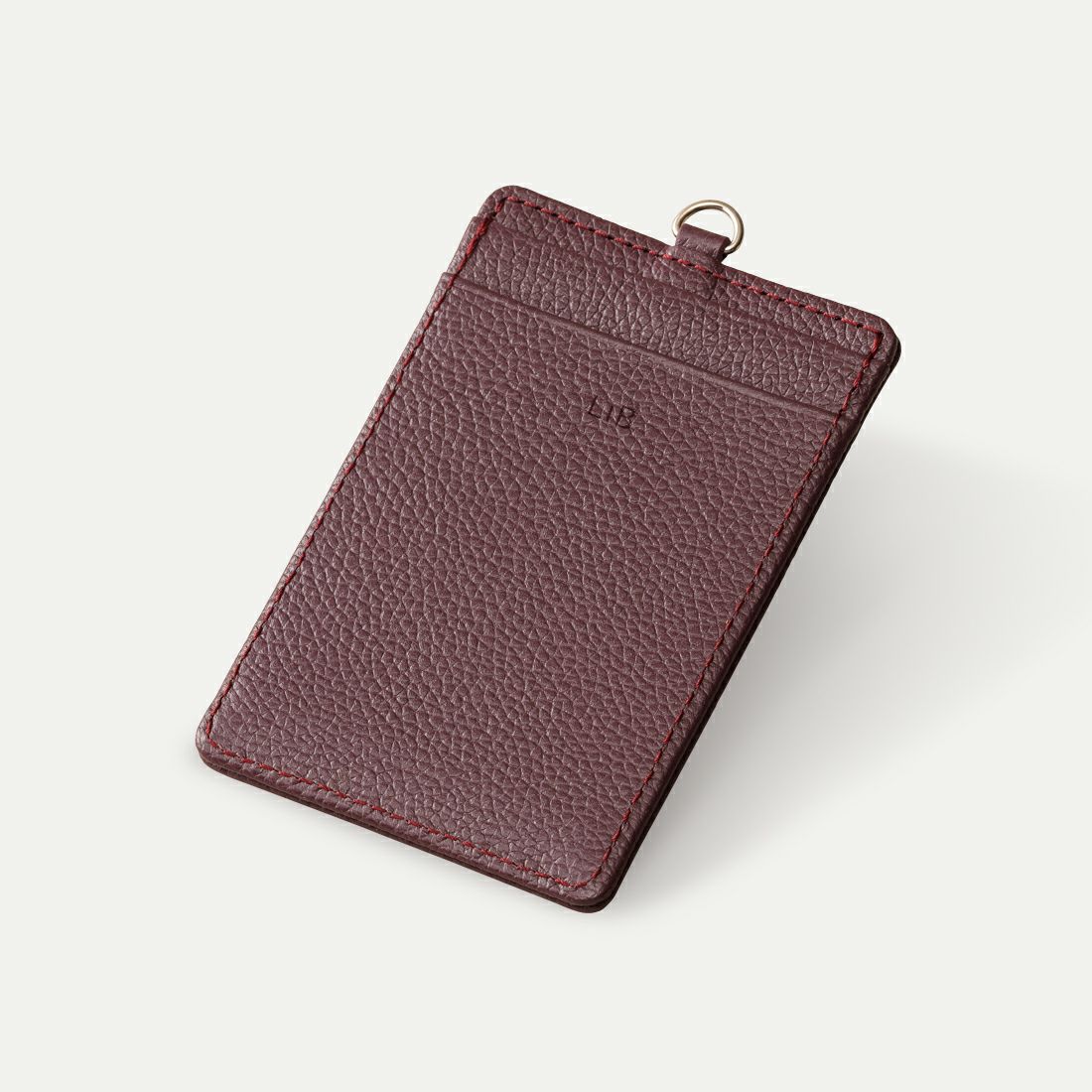 スリムパスケース本体_バーガンディー