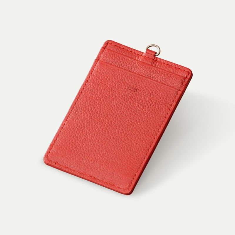 スリムパスケース本体_アンバーレッド