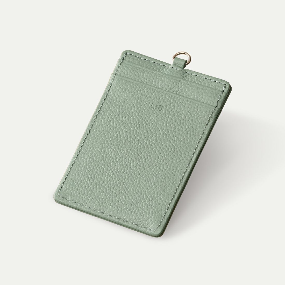スリムパスケース本体_ミントグレー