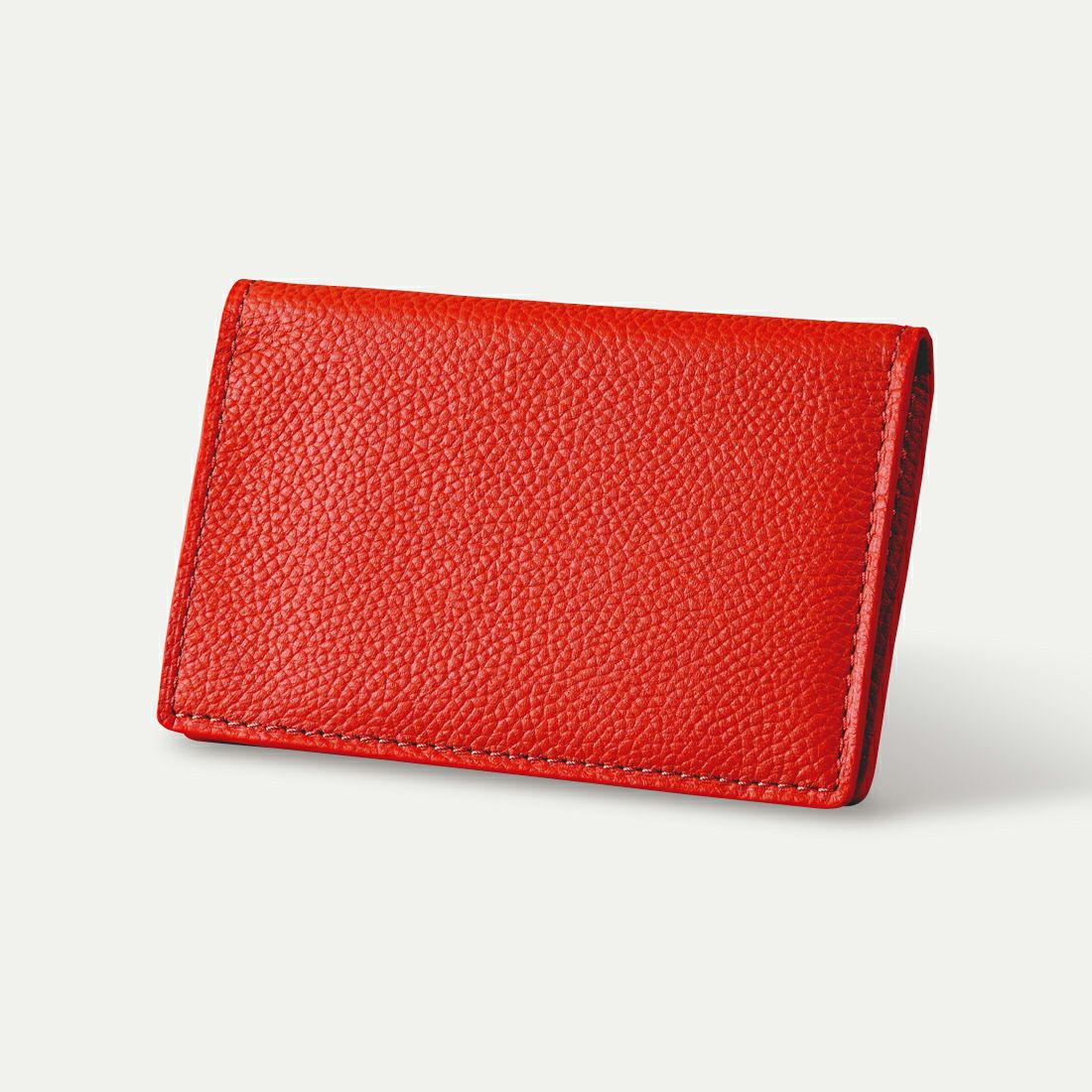 コンパクト名刺入れ_アンバーレッド