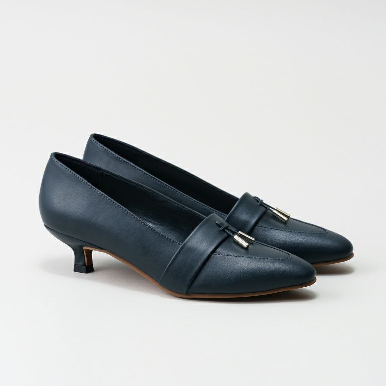 タッセルモチーフ ヒール 3.5cm (キトゥンヒール)