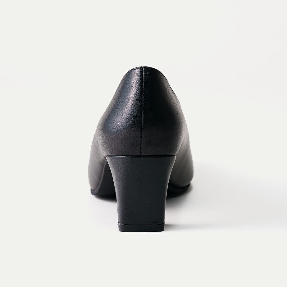 Vカット ヒール 5cm (ブロックヒール)