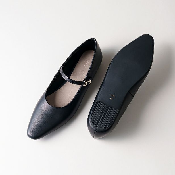 ワンストラップ フラット (ポインテッドトゥ)